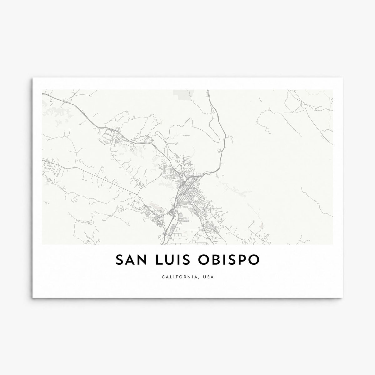 San Luis Obispo Map Poster, print only (unframed)