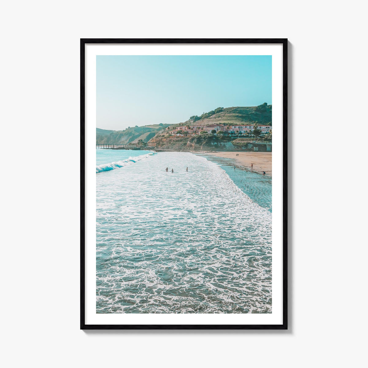 San Luis Obispo no. 1 colorful photo poster of California, USA – vertical wall art, unframed print shown in interior mockup