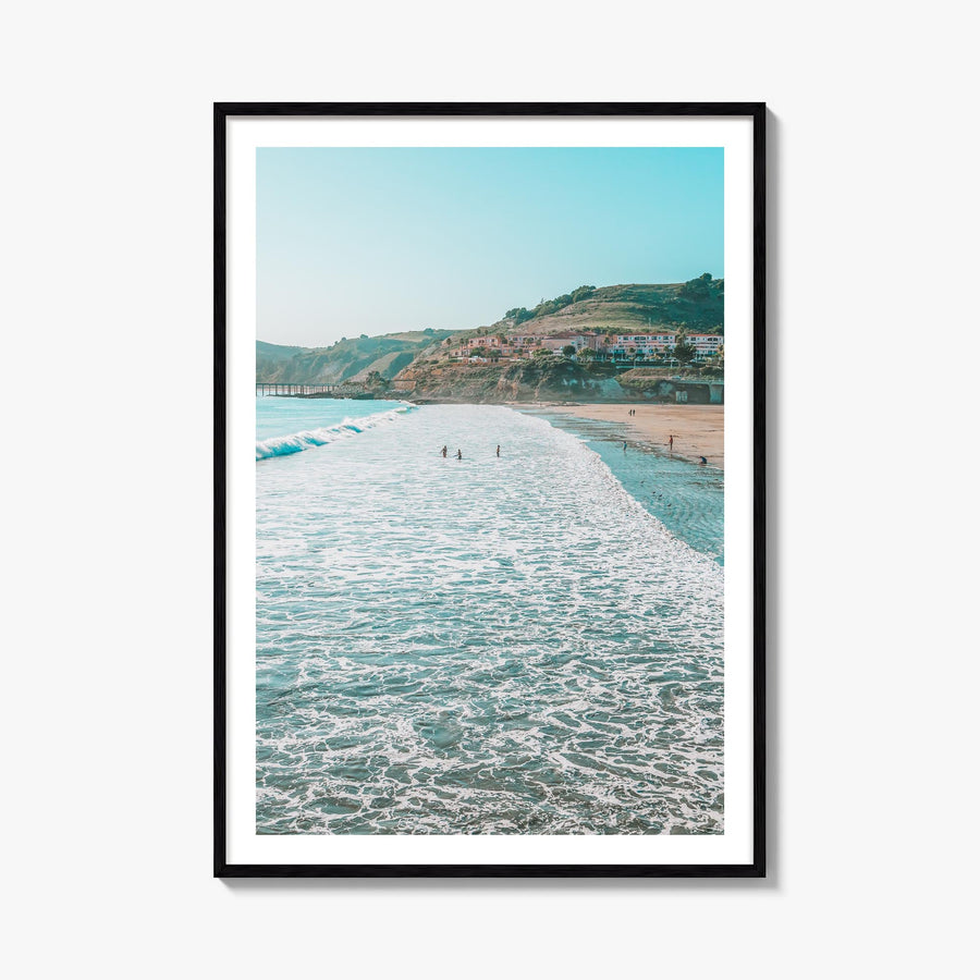 San Luis Obispo no. 1 colorful photo poster of California, USA – vertical wall art, unframed print shown in interior mockup