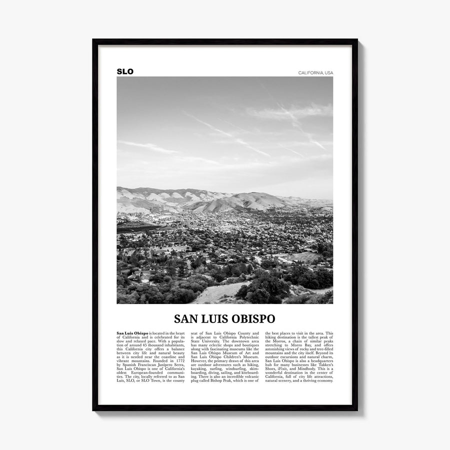 San Luis Obispo Newspaper Poster, framed poster mockup