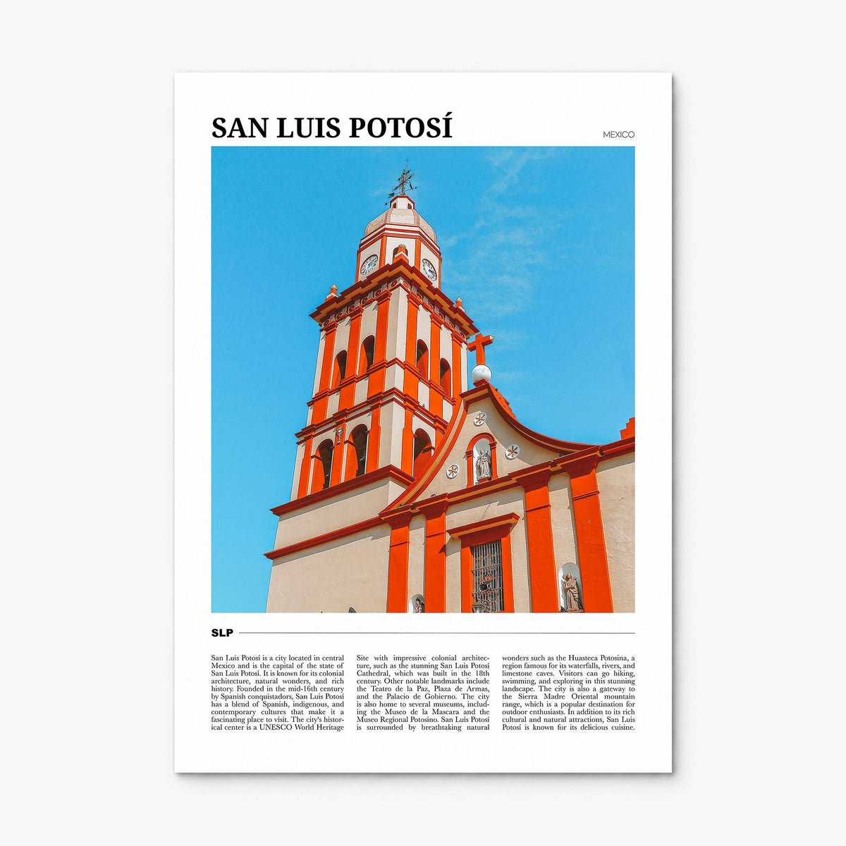 San Luis Potosí Travel Poster, print only (unframed)