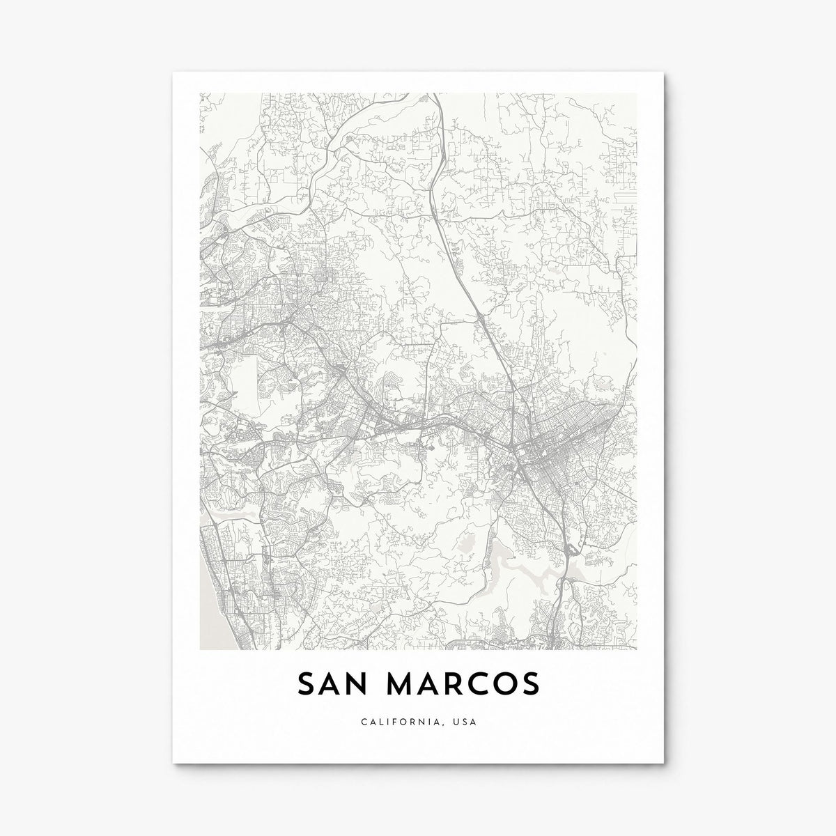 San Marcos Map Poster, print only (unframed)