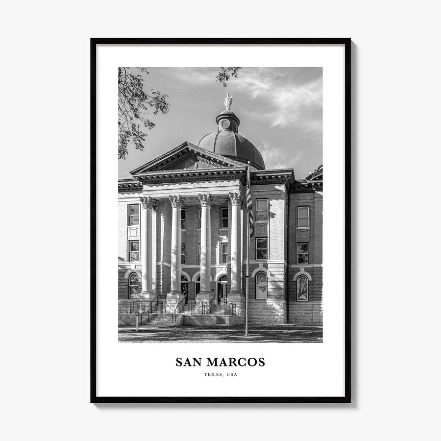 San Marcos Classic Poster, framed poster mockup