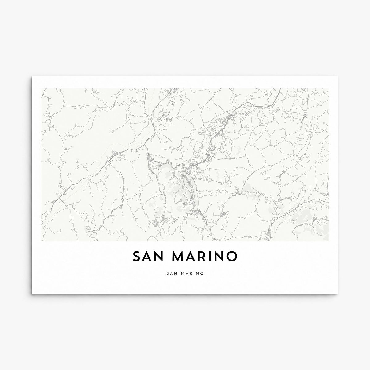 San Marino Map Poster, print only (unframed)