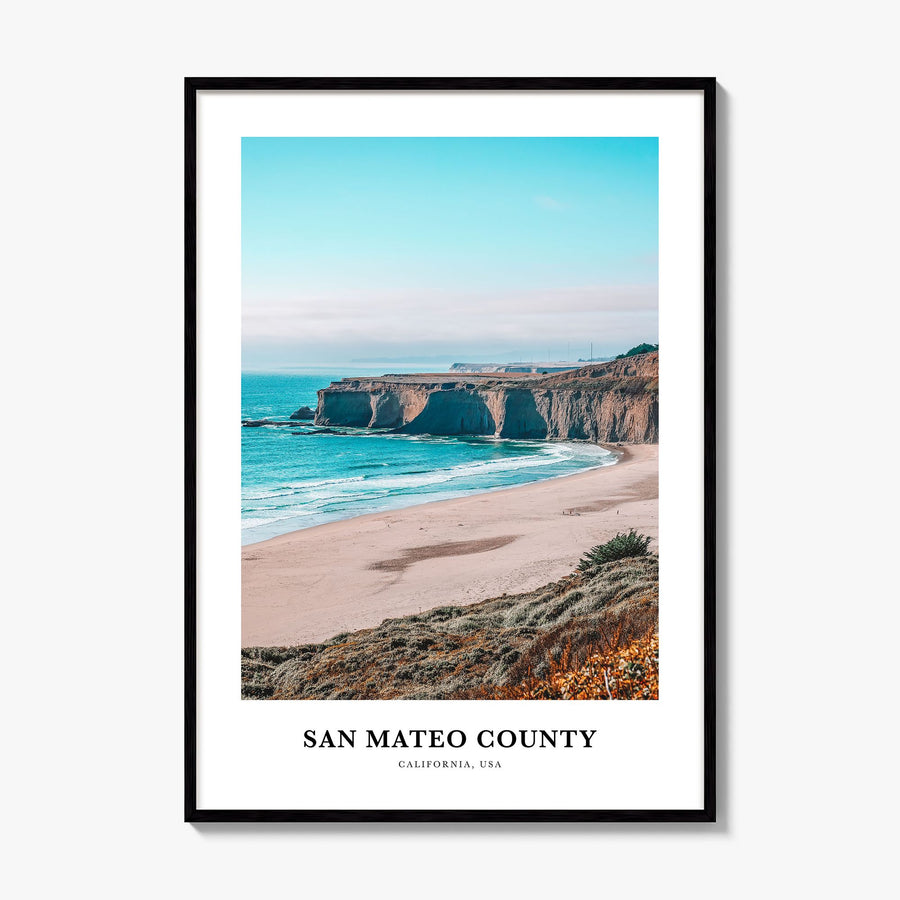 San Mateo County Classic Poster, framed poster mockup