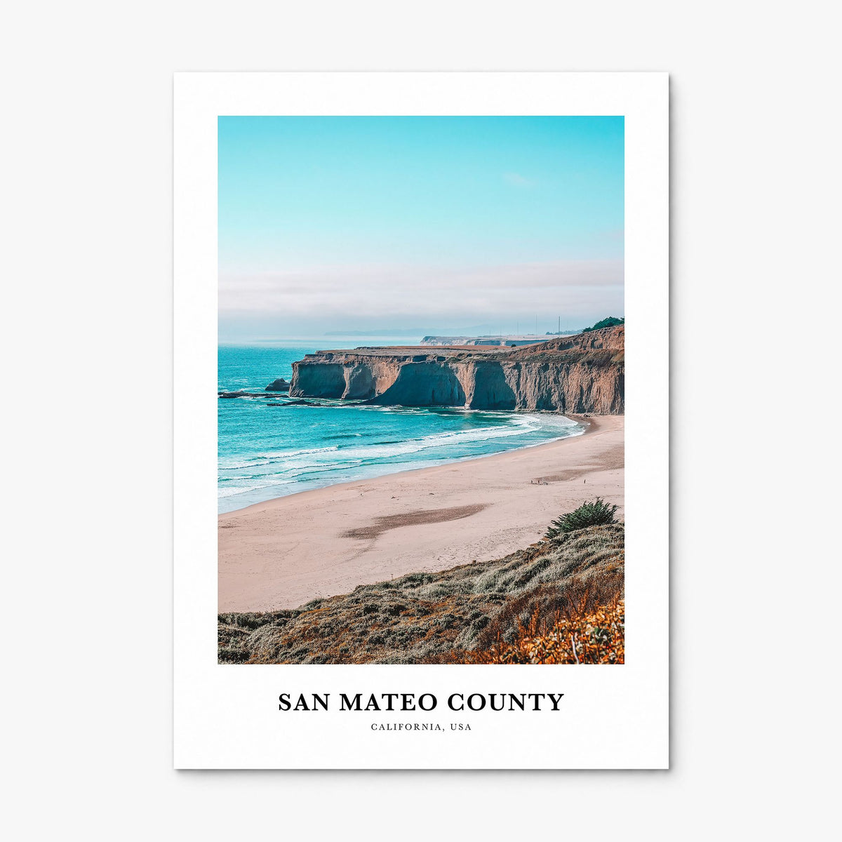 San Mateo County Classic Poster, print only (unframed)