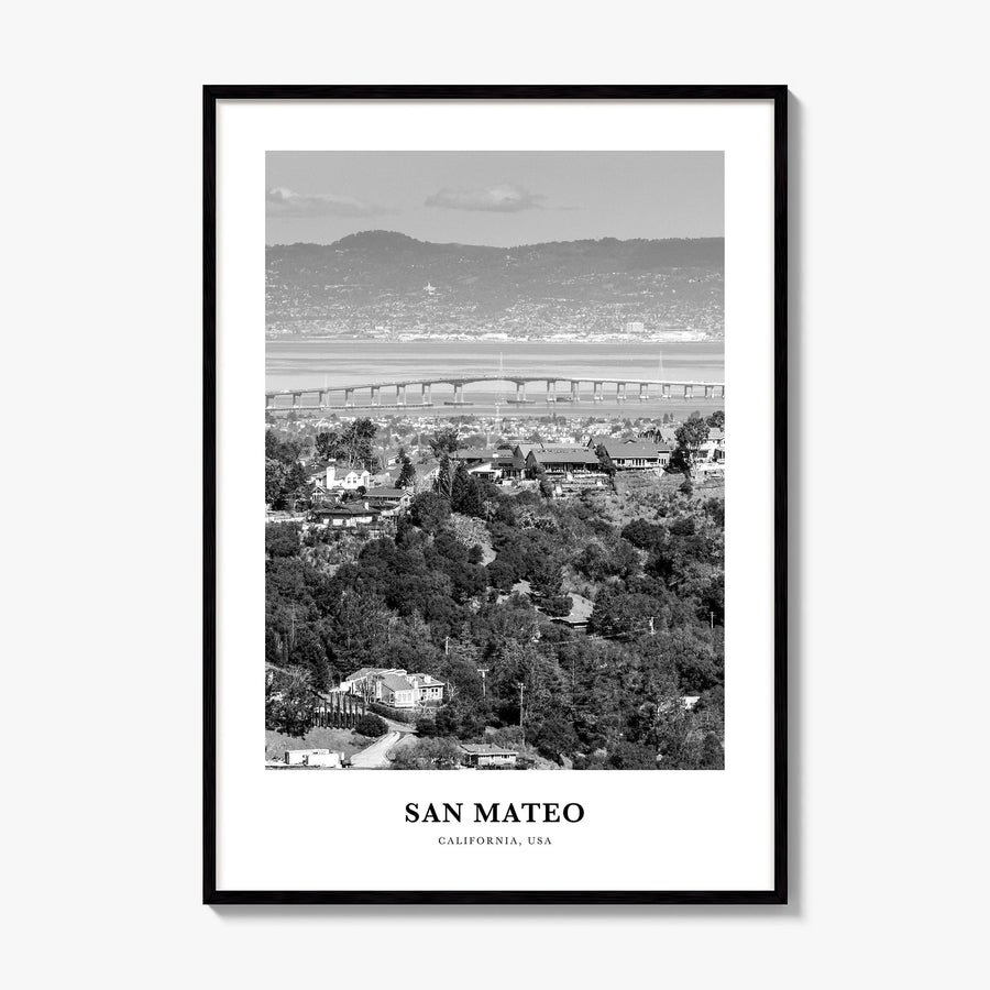 San Mateo Classic Poster, framed poster mockup