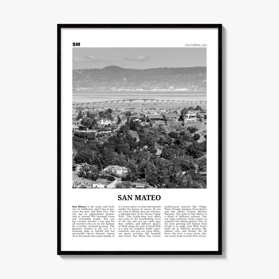 San Mateo Newspaper Poster, framed poster mockup