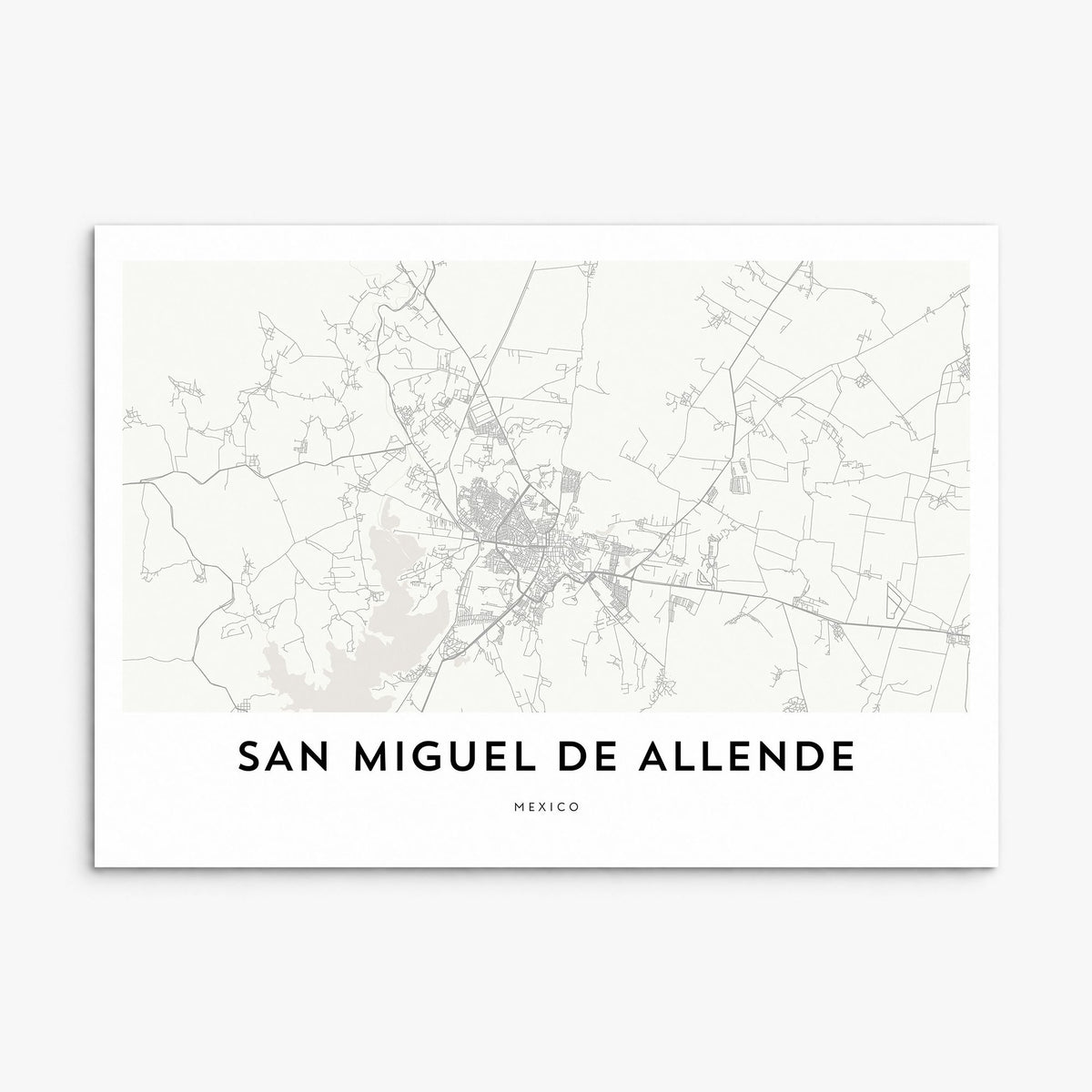 San Miguel de Allende Map Poster, print only (unframed)