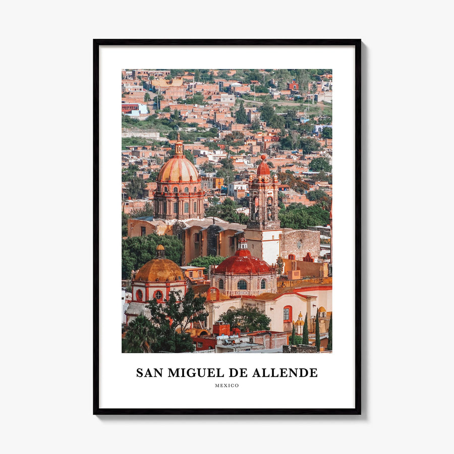 San Miguel de Allende Classic Poster, framed poster mockup