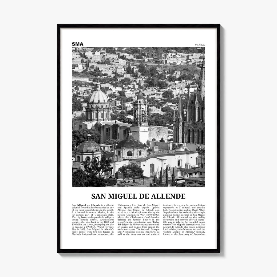 San Miguel de Allende Newspaper Poster, framed poster mockup