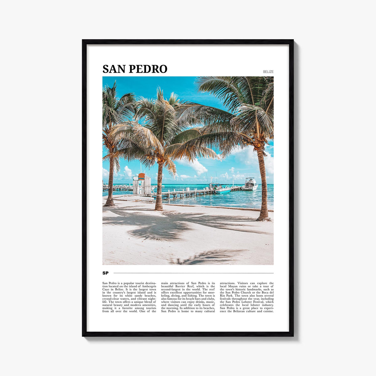 San Pedro, Belize Travel Poster