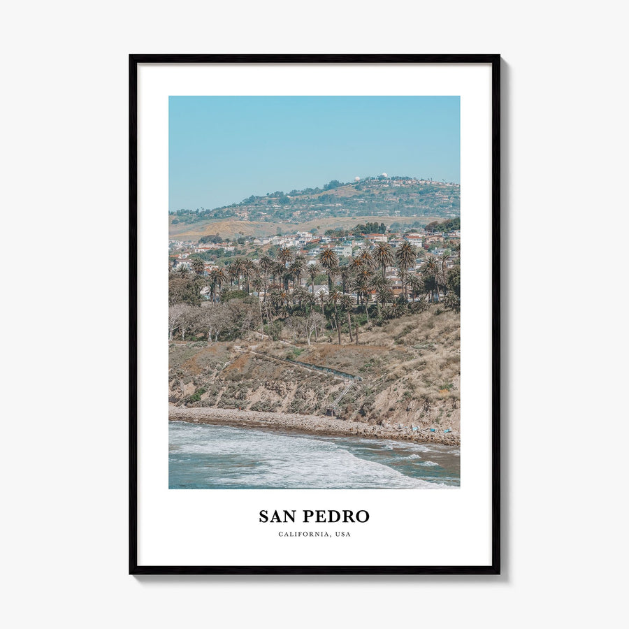 San Pedro, California Classic Poster, framed poster mockup