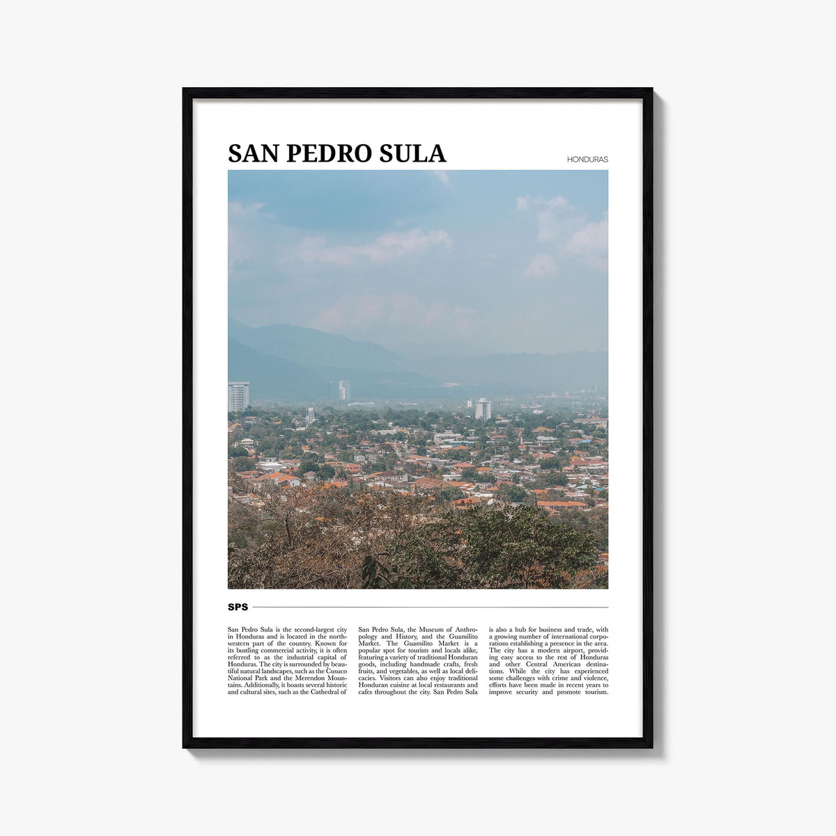 San Pedro Sula Travel Poster