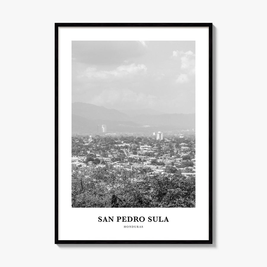 San Pedro Sula Classic Poster, framed poster mockup