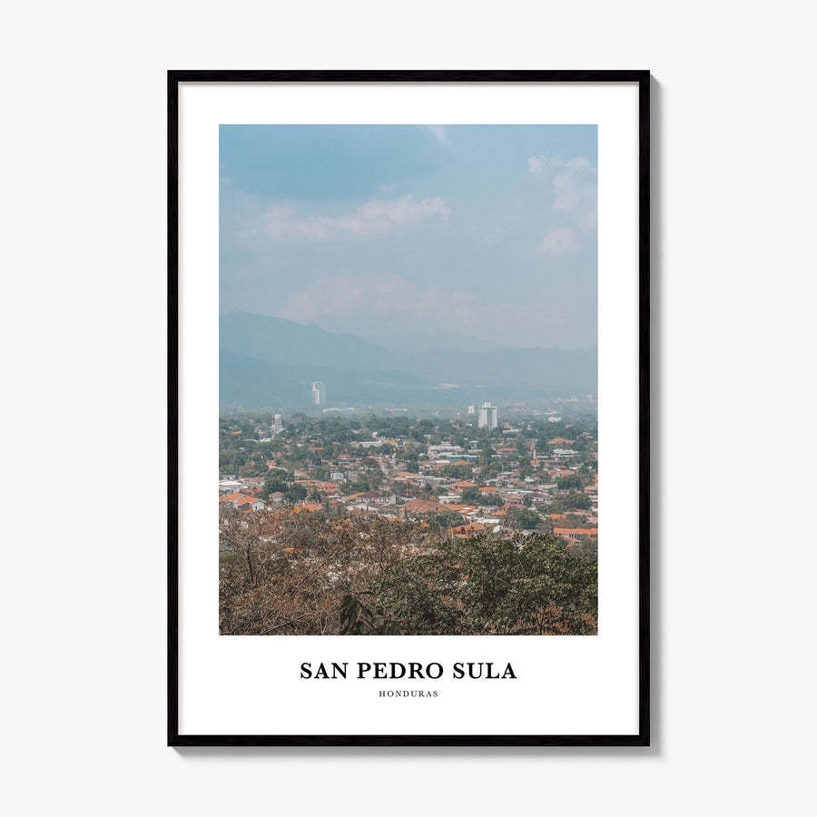 San Pedro Sula Classic Poster, framed poster mockup