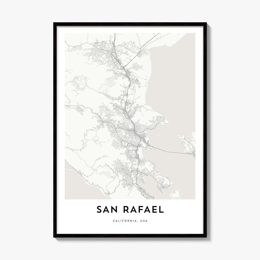 San Rafael Map Poster, framed poster mockup