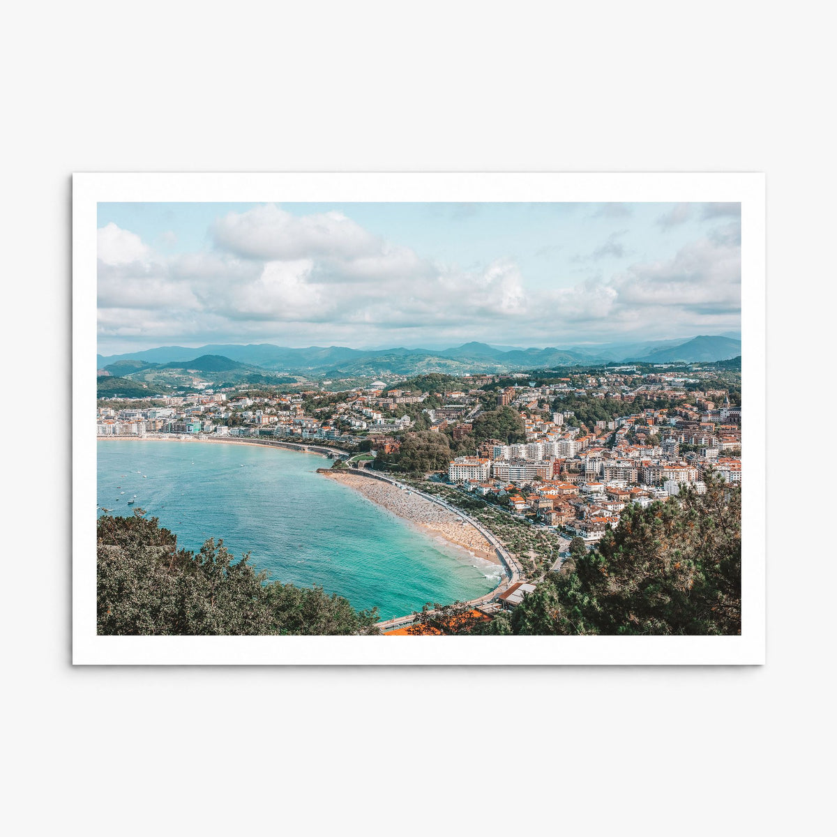 San Sebastián Photo Poster, print only (unframed), white border