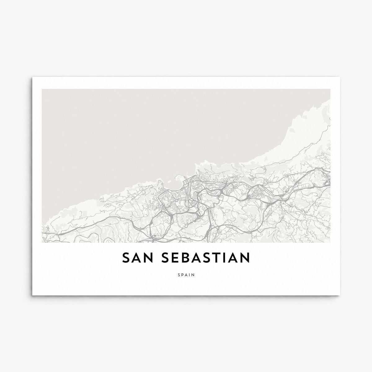 San Sebastián Map No 2 Poster, print only (unframed)