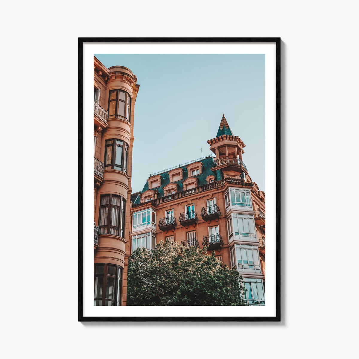 San Sebastián no. 2 colorful photo poster of Spain – vertical wall art, unframed print shown in interior mockup