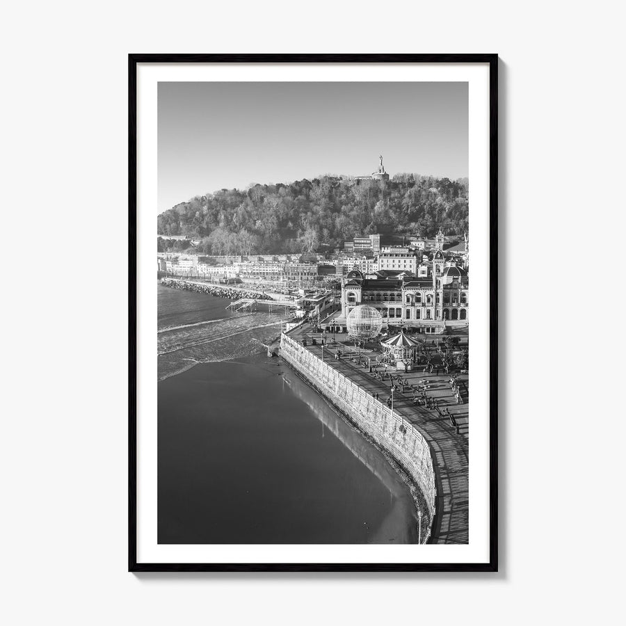 San Sebastián Photo Poster, framed poster mockup, white border