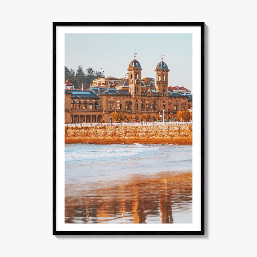 San Sebastián Photo No 2 Poster, framed poster mockup, white border