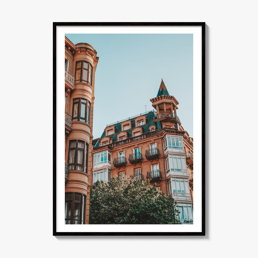 San Sebastián Photo No 1 Poster, framed poster mockup, white border