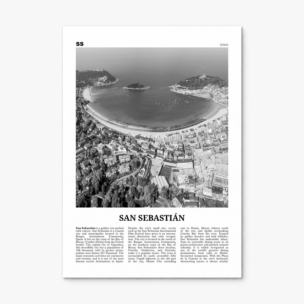 San Sebastián Newspaper No 1 Poster, print only (unframed)