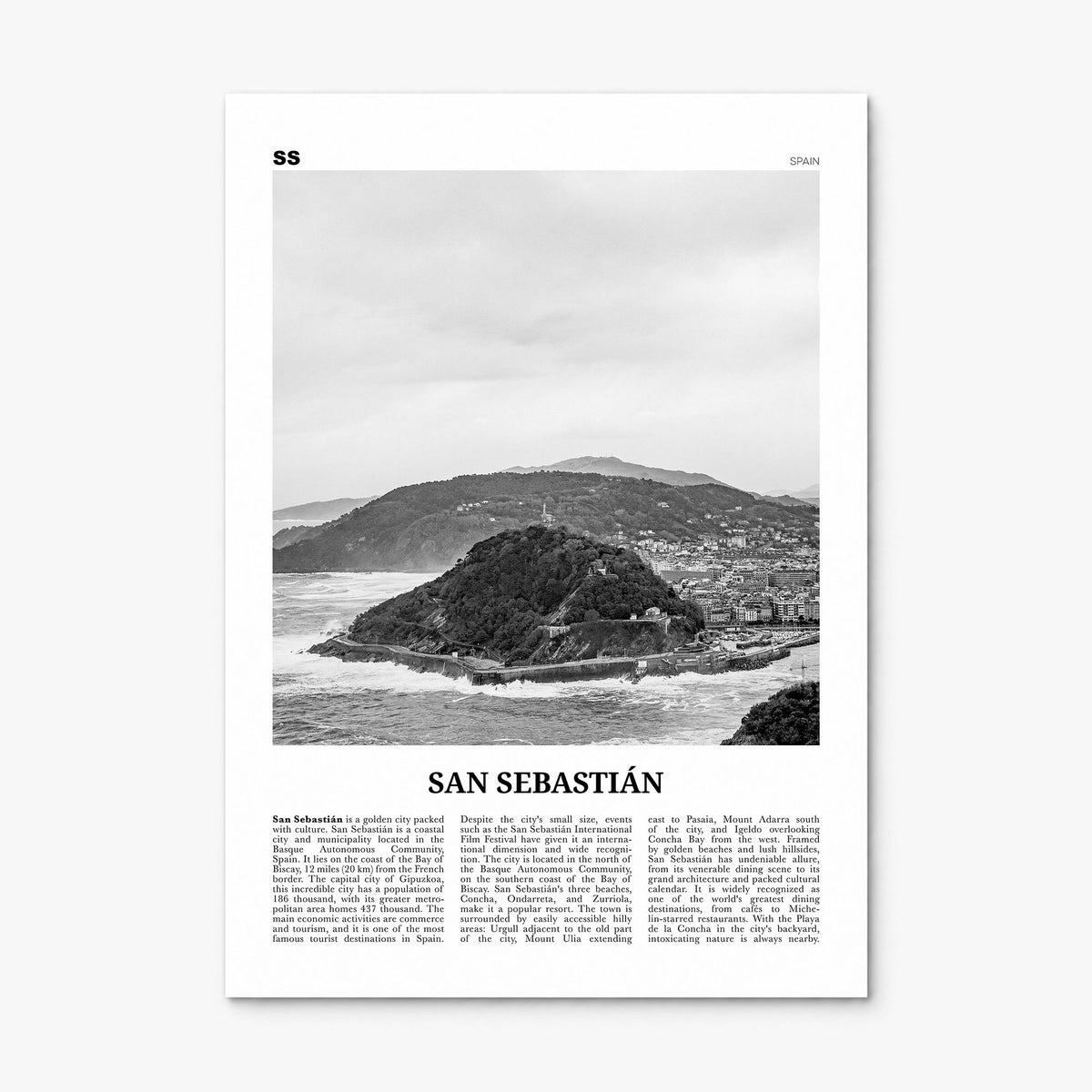 San Sebastián Newspaper No 2 Poster, print only (unframed)