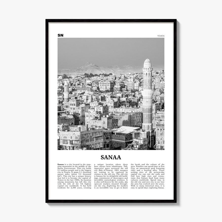 Sana'a Newspaper Poster, framed poster mockup