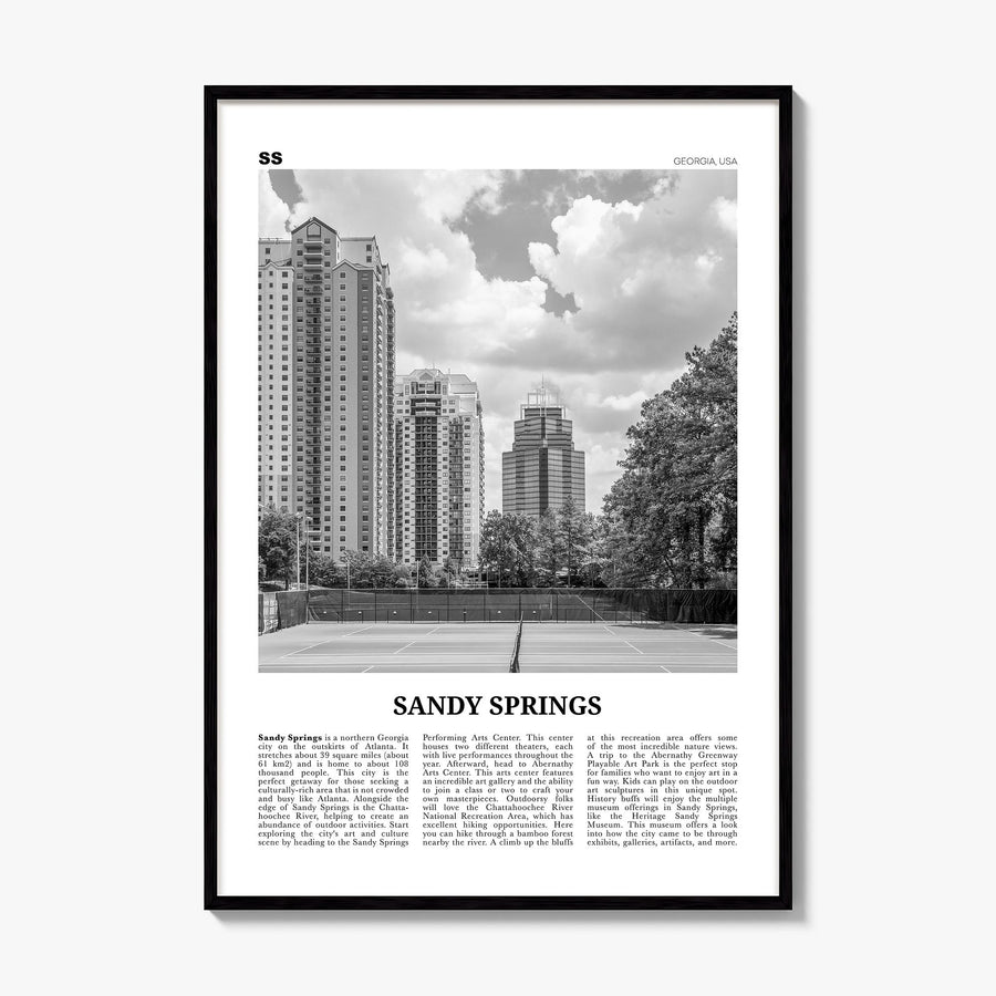 Sandy Springs Newspaper Poster, framed poster mockup