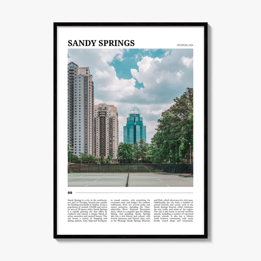 Sandy Springs Travel Poster, framed poster mockup