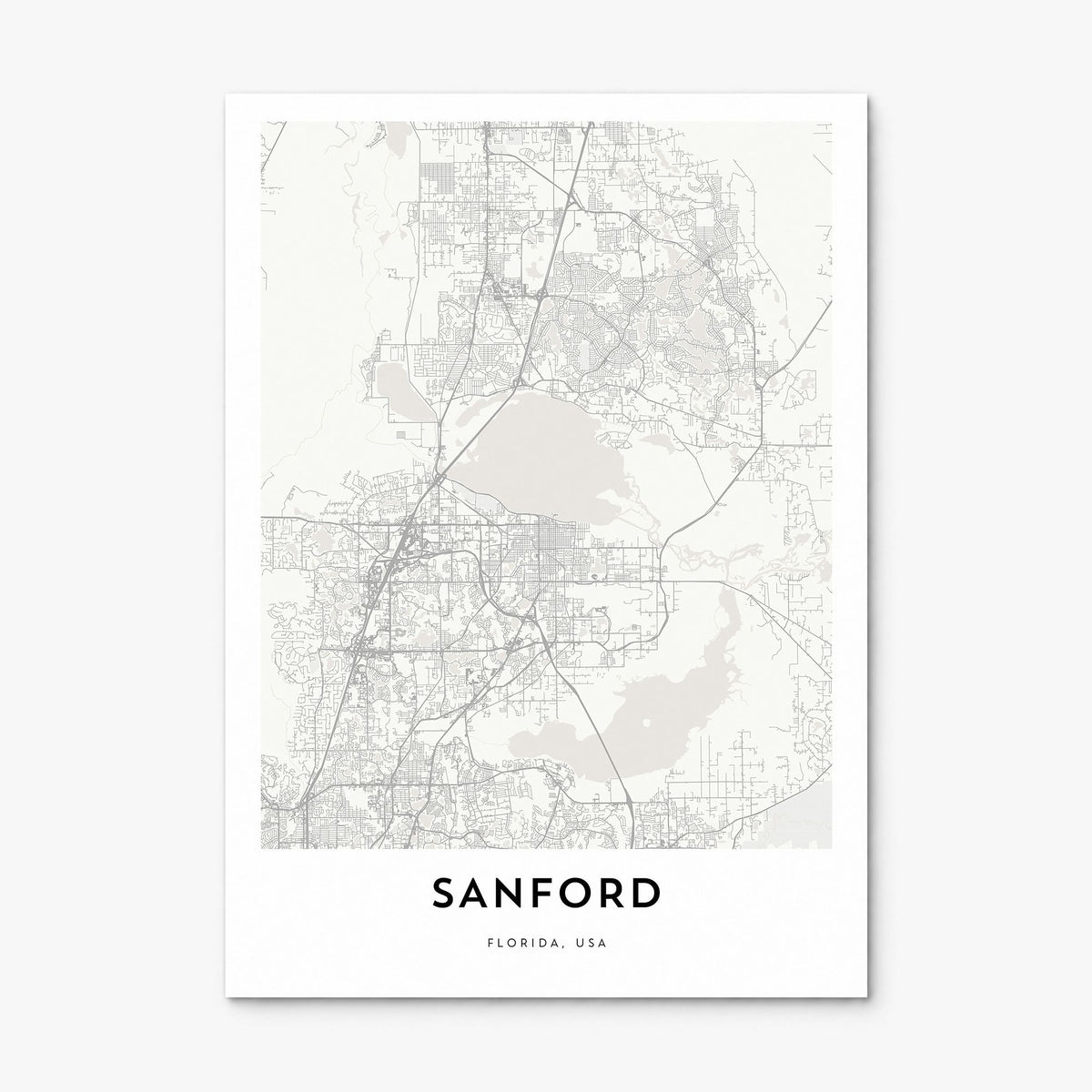 Sanford Map Poster, print only (unframed)
