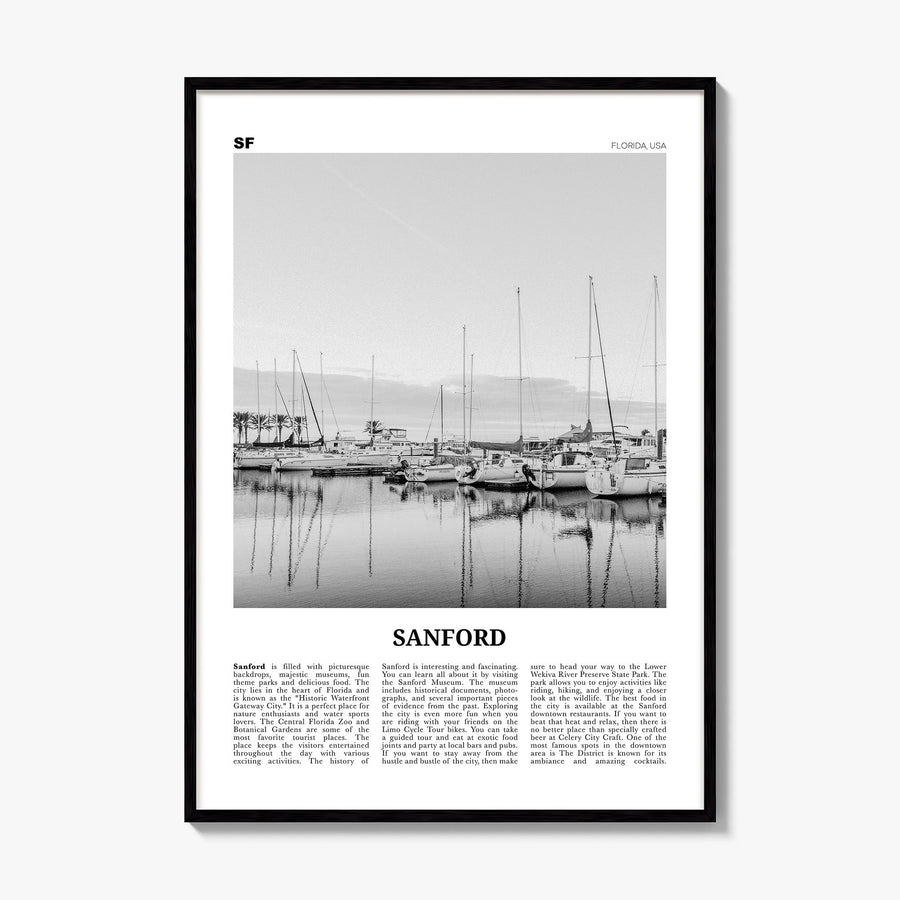 Sanford Newspaper Poster, framed poster mockup