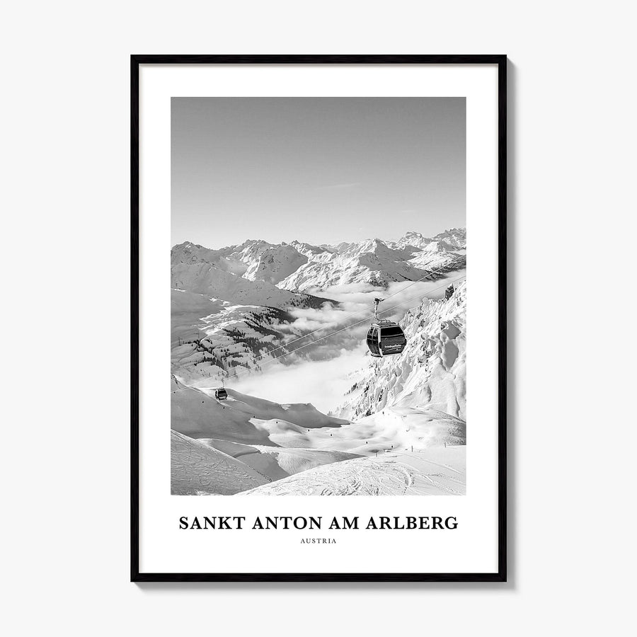 Sankt Anton am Arlberg Classic Poster, framed poster mockup