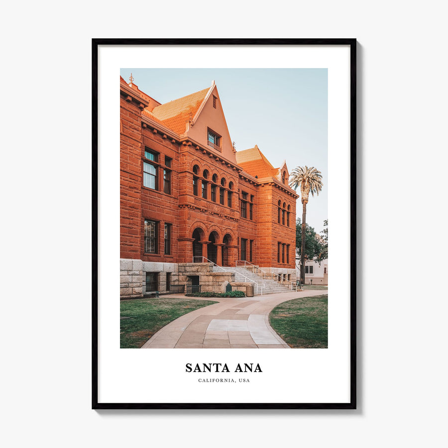 Santa Ana Classic Poster, framed poster mockup