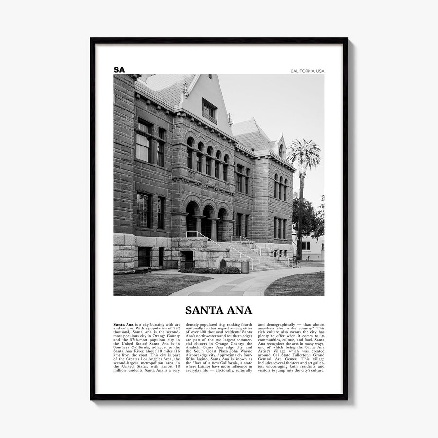 Santa Ana Newspaper Poster, framed poster mockup