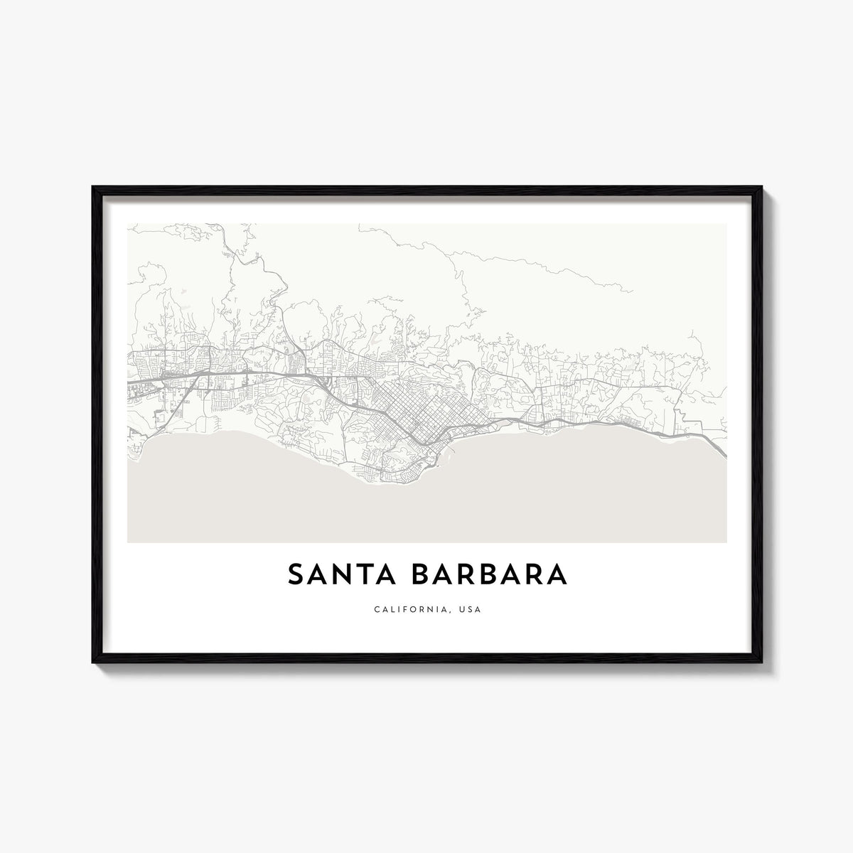 Santa Barbara Map Poster