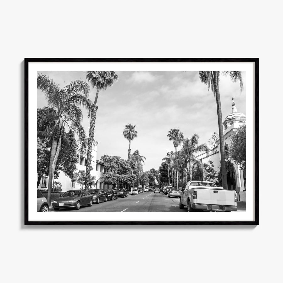 Santa Barbara Photo Poster, framed poster mockup, white border