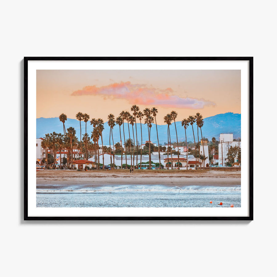 Santa Barbara Photo Poster, framed poster mockup, white border