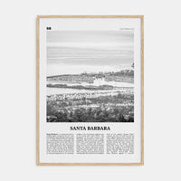 Santa Barbara No 2 Poster Natural Wood / 8x12 in Nbourhood Travel B&W Poster