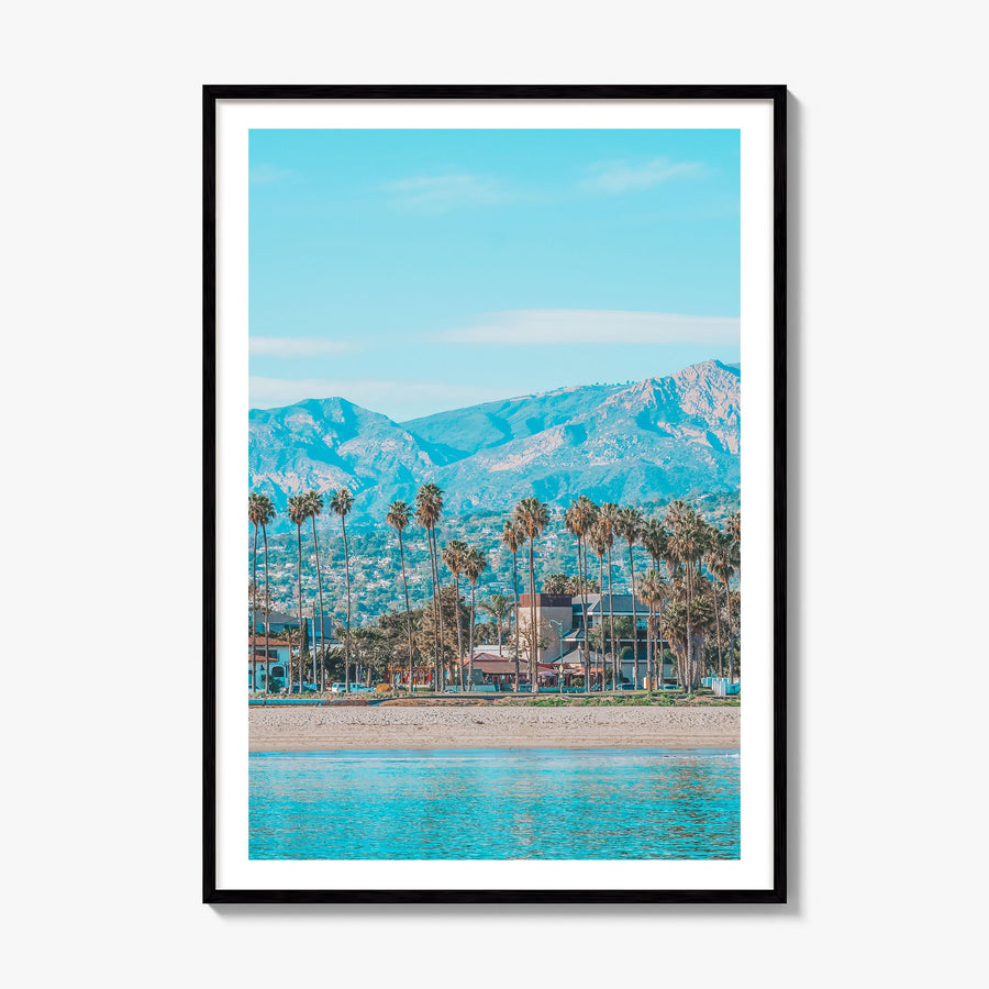 Santa Barbara Photo No 1 Poster, framed poster mockup, white border