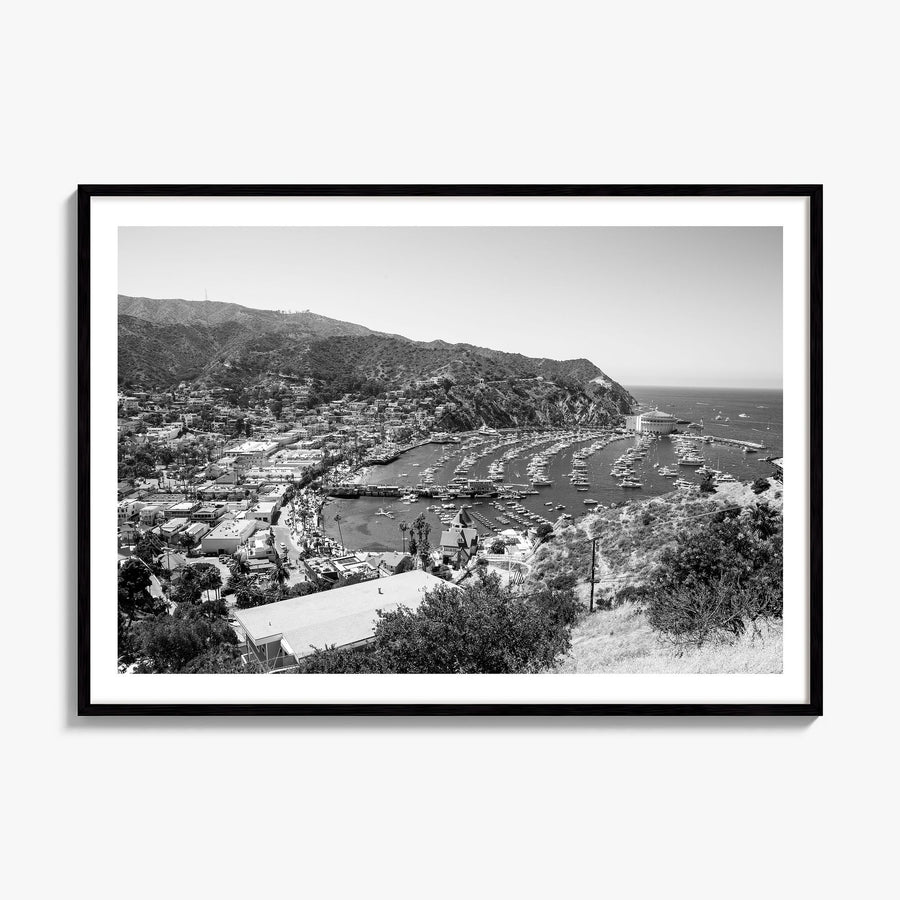 Santa Catalina Island Photo Poster, framed poster mockup, white border