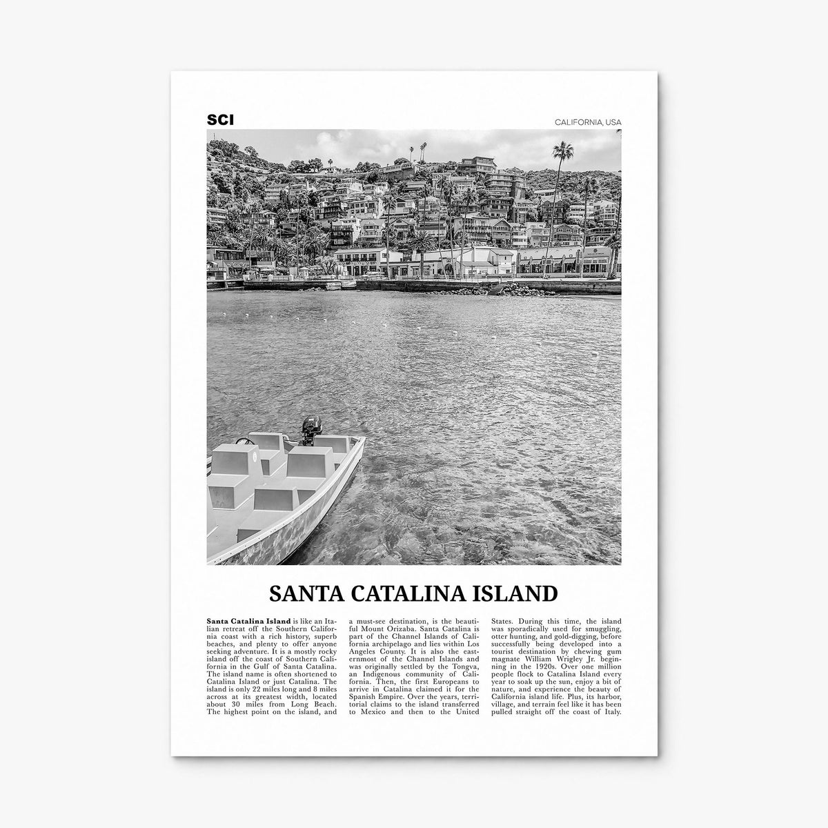 Santa Catalina Island Newspaper No 1 Poster, print only (unframed)