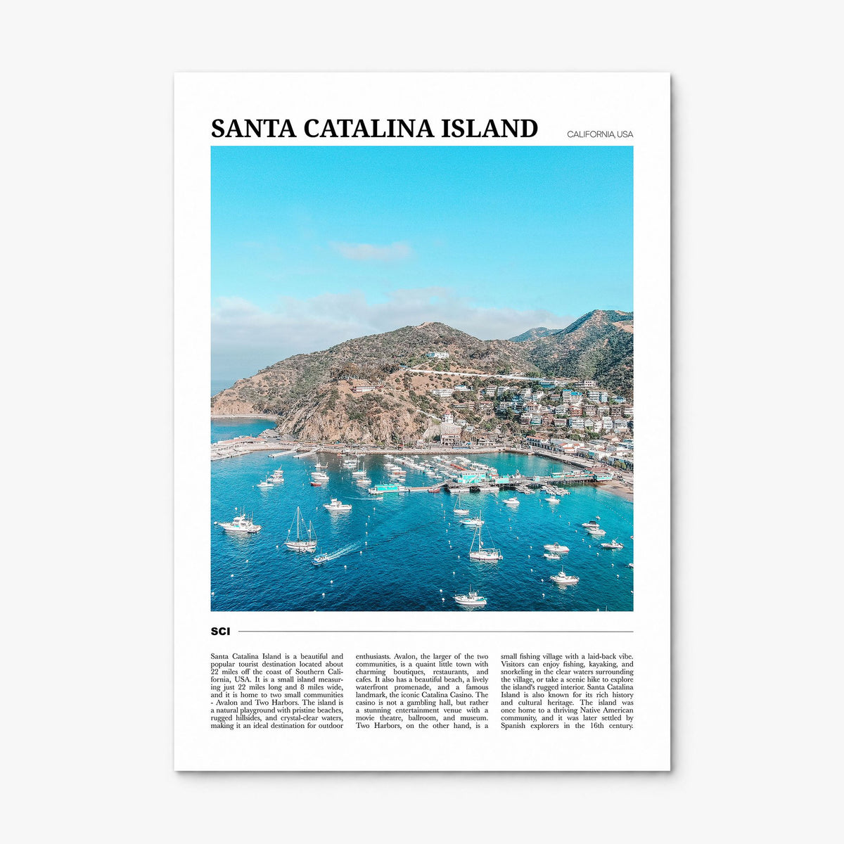 Santa Catalina Island Travel Poster, print only (unframed)