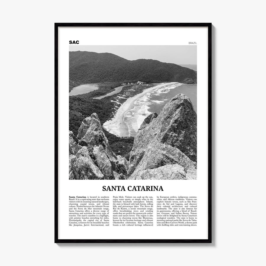 Santa Catarina Newspaper Poster, framed poster mockup
