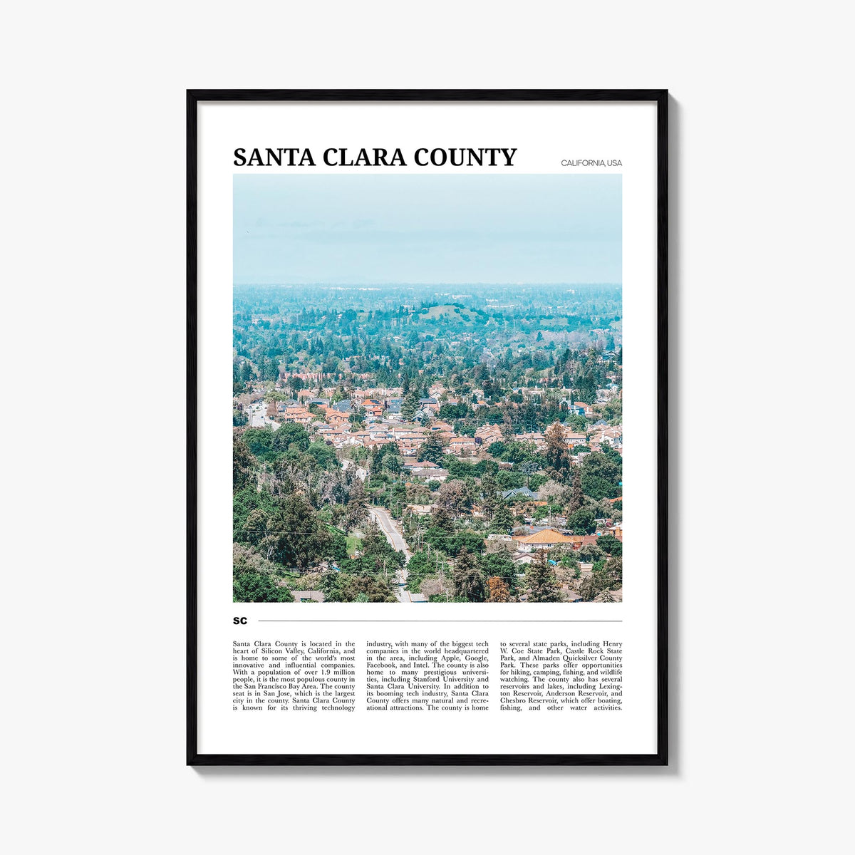 Santa Clara County Travel Poster