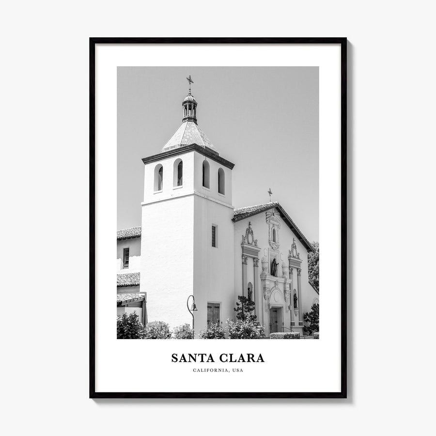 Santa Clara Classic Poster, framed poster mockup