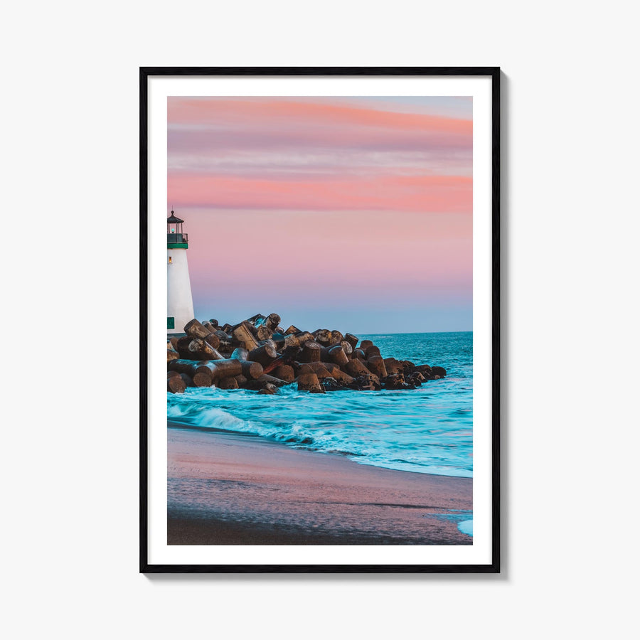 Santa Cruz no. 2 colorful photo poster of California, USA – vertical wall art, unframed print shown in interior mockup