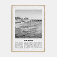 Santa Cruz No 2 Poster Natural Wood / 8x12 in Nbourhood Travel B&W Poster